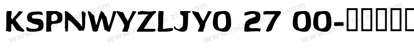 KSPNWYZLJY0 27 00字体转换